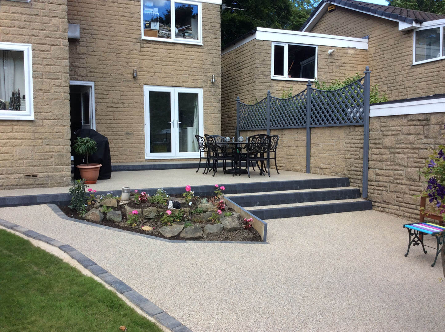 Resin pathway and patio area